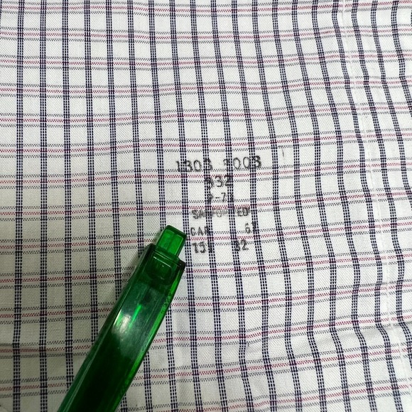 Vintage Brooks Brothers Dress Shirt Men 15.5 Button Up Check Blue Red USA VTG - Picture 7 of 10
